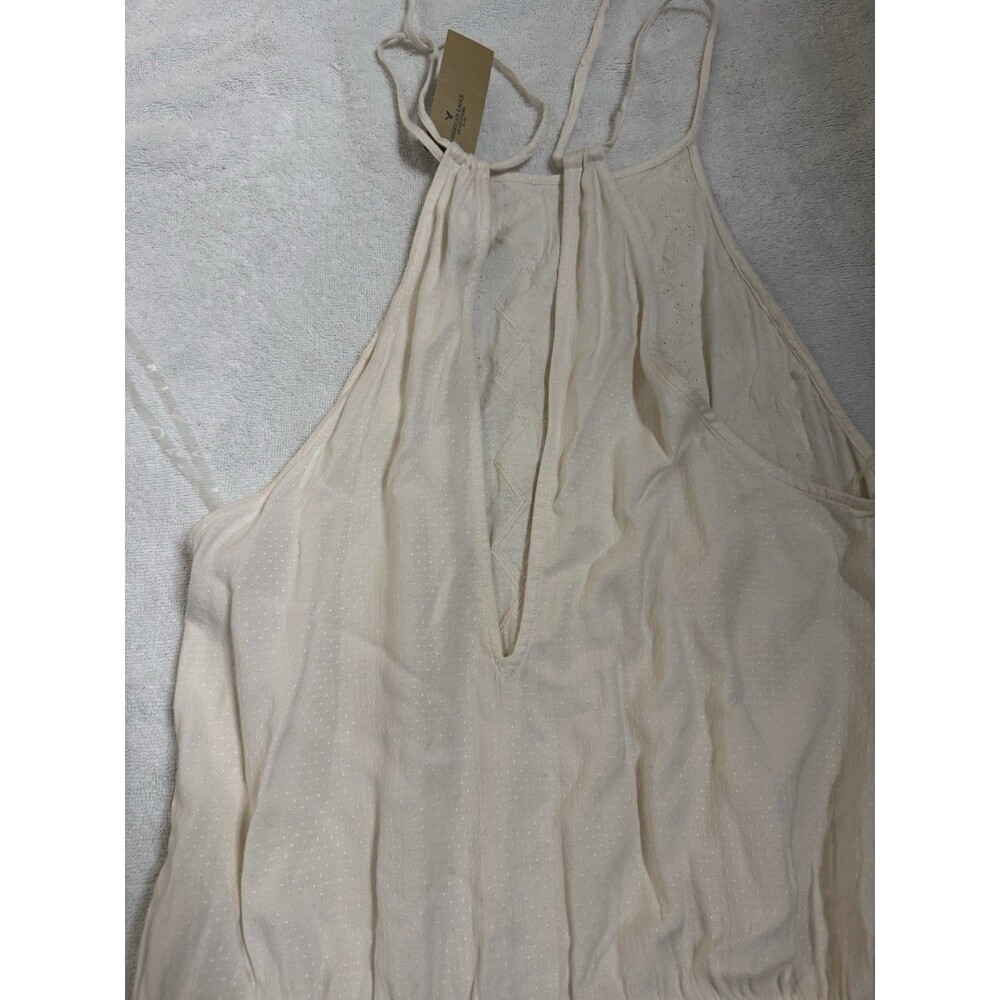American Eagle  Womens Medium Ivory Romper Lace Festival Eyelet New - Picture 11 of 13
